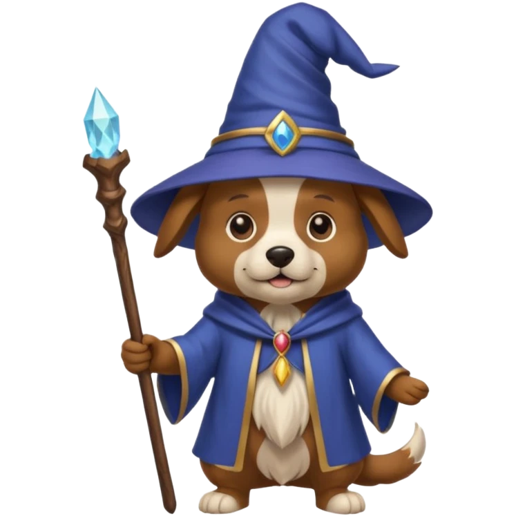 Dog wizard emoji