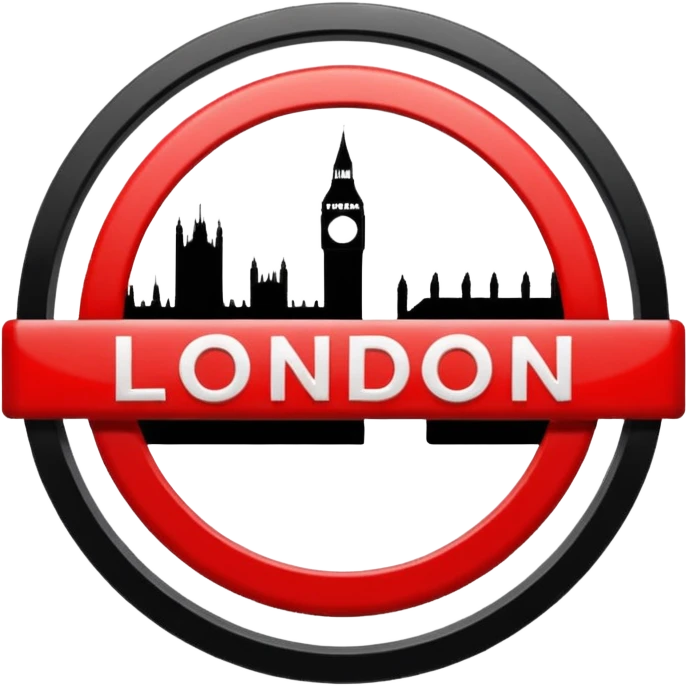 le mot "london" dans le logo du underground emoji