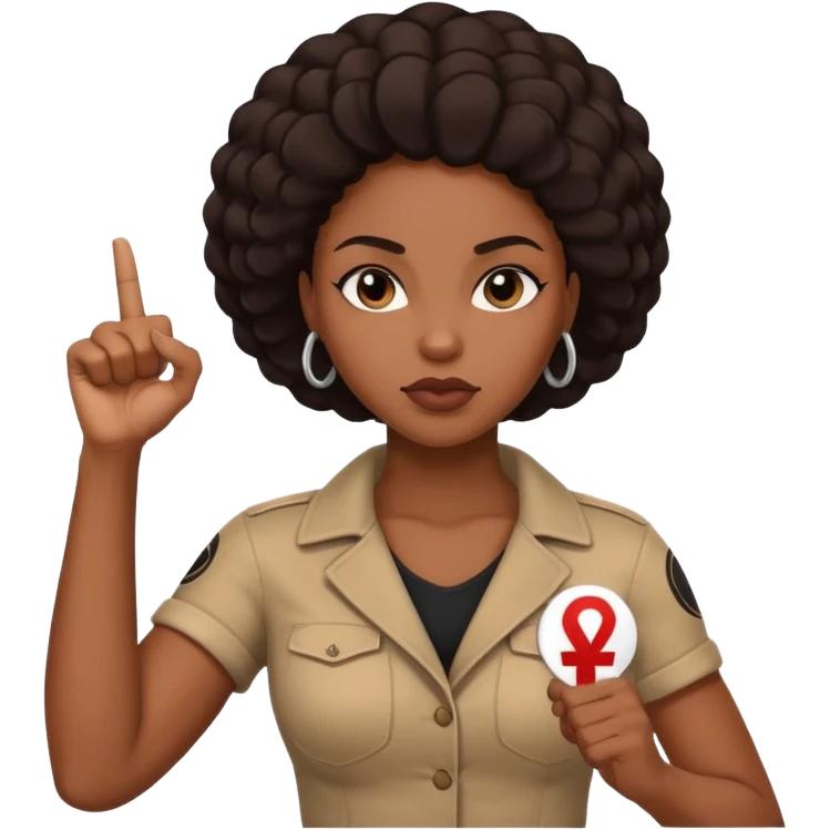 this is just a fucking white girl what this has to do with intersectional femnisim?
I need a raised fist of a black women including smybol (like female symbl) of feminism  emoji