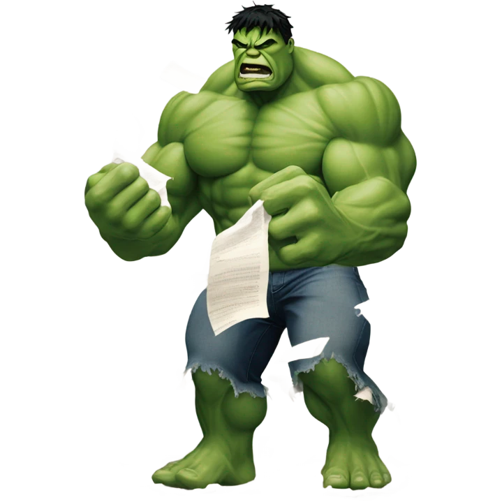Hulk ripping money emoji