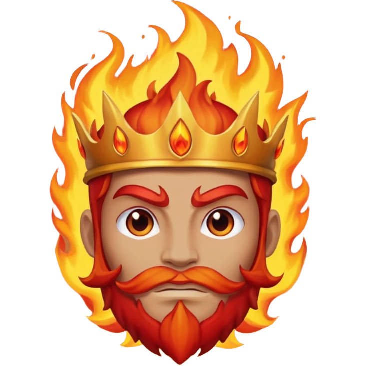 a flame king emoji