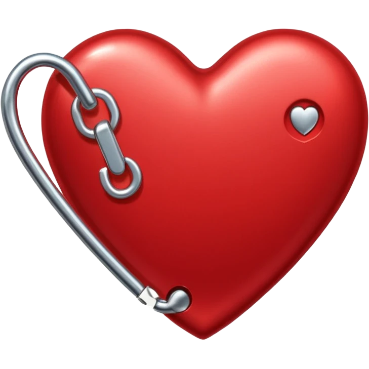 heart with a safety pin through it emoji