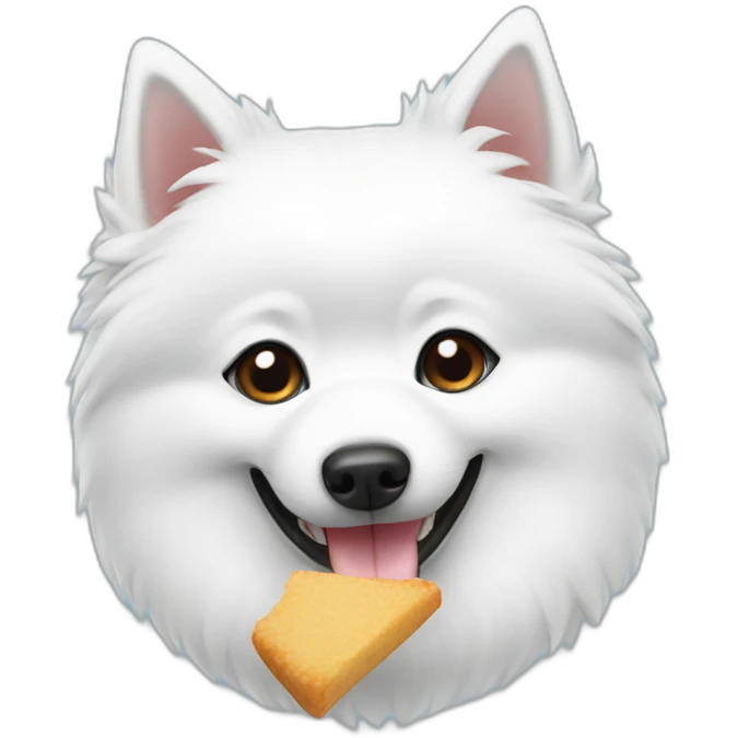 japanese spitz eat emoji