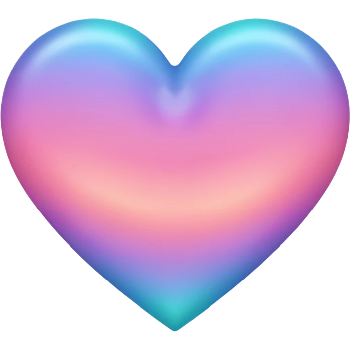 Pastel blue-pink-yellow-gradients heart emoji
