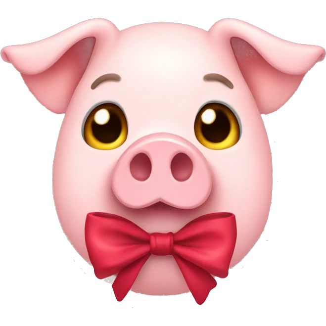 pig with a bow on  emoji