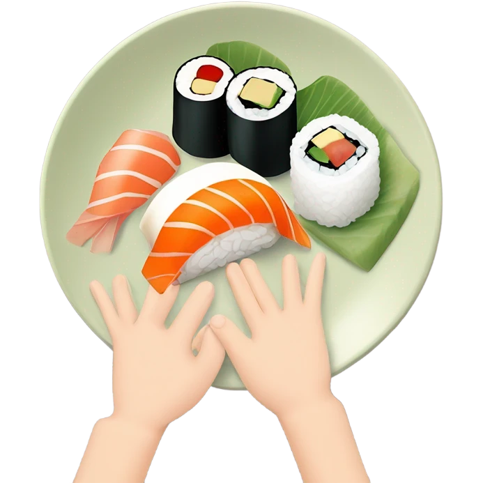 Don’t touch my sushi emoji