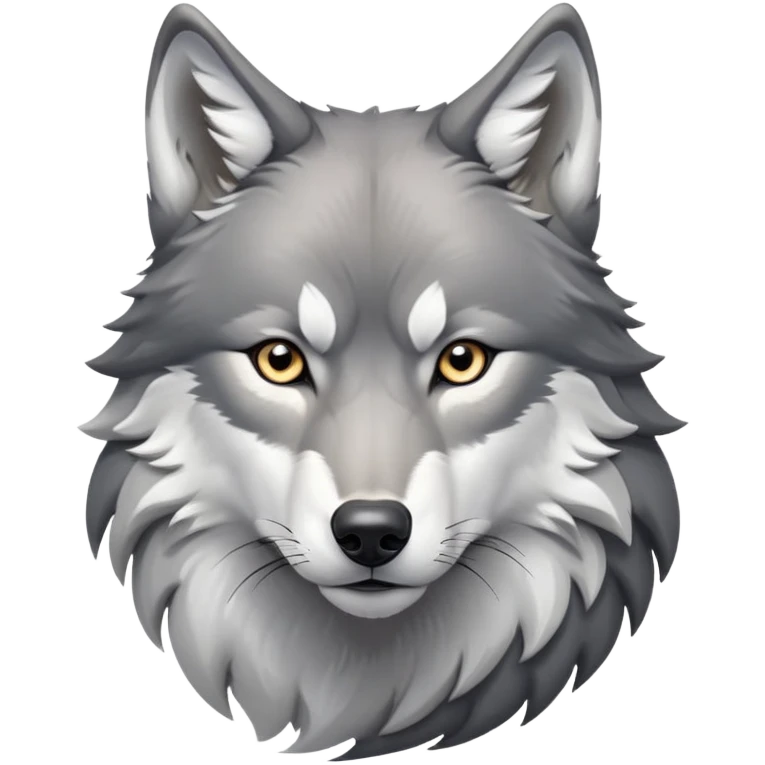 cinematic-noble-realistic-wolf-portrait-emoji,-poised-and-regal,-with-a-strong,-lean-build-and-a-sleek,-well-groomed-fur-of-grey-and-white,-deep-set-soulful-piercing-eyes,-simplified-yet-sharp-and-sophisticated-features,-highly-detailed, zoomed out showing shoulders emoji