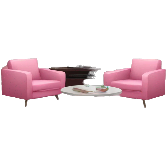 Pink pretty Living room sofa tv table emoji