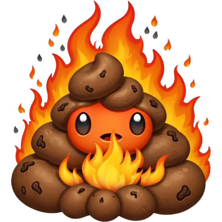 fire poop emoji