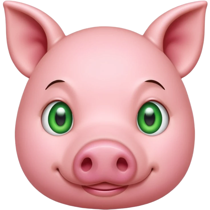 green pink pig emoji
