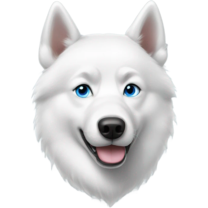 White husky blue eyes emoji