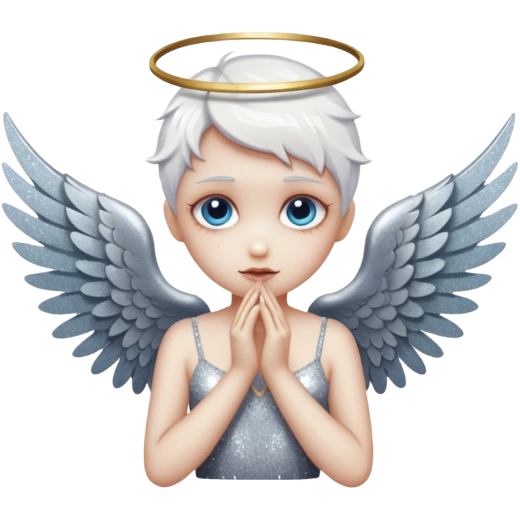 Glitter fallen angel emoji
