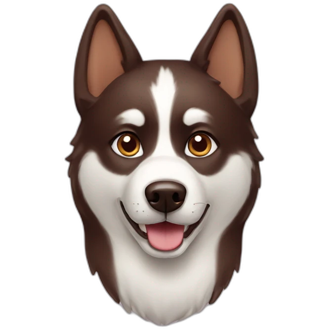 Chocolate husky emoji