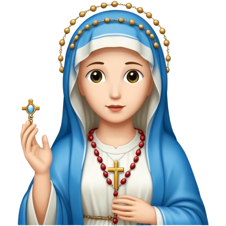 holy mary with the rosary emoji