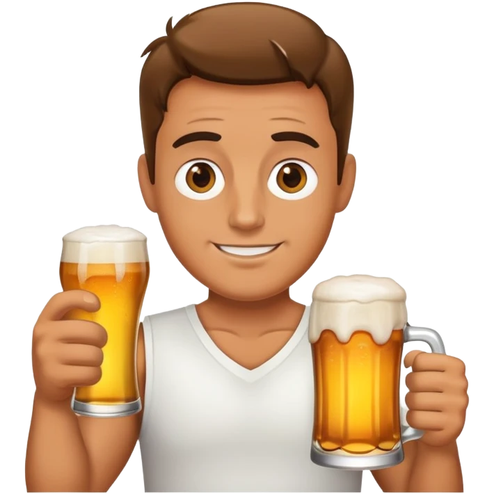 Guy holding a beer emoji