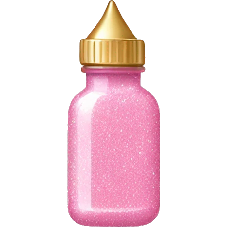 light pink glitter in a little bottle oval emoji