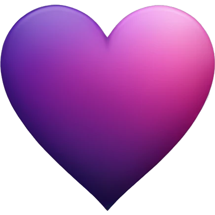 a dark purple and dark pink ombre heart emoji