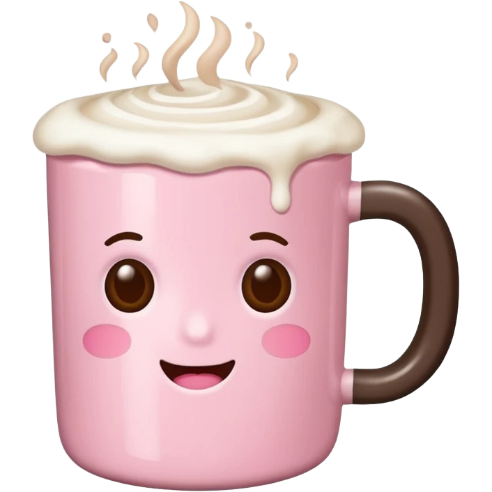 Cute Pastel pink coffee emoji