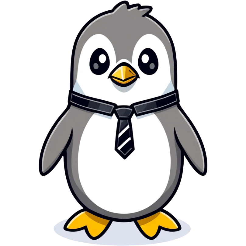penguin with tie emoji