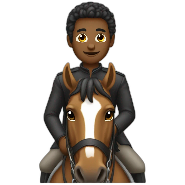 Emmanuel macro on a horse emoji