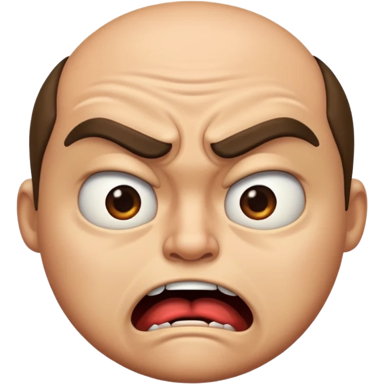 A standard iOS emoji. Extreme disgust/displeasure. One eyebrow raised, one eyebrow furled in anger. With a deep sneer on the mouth. emoji