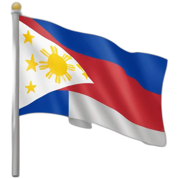 straight flag of the Philippines emoji