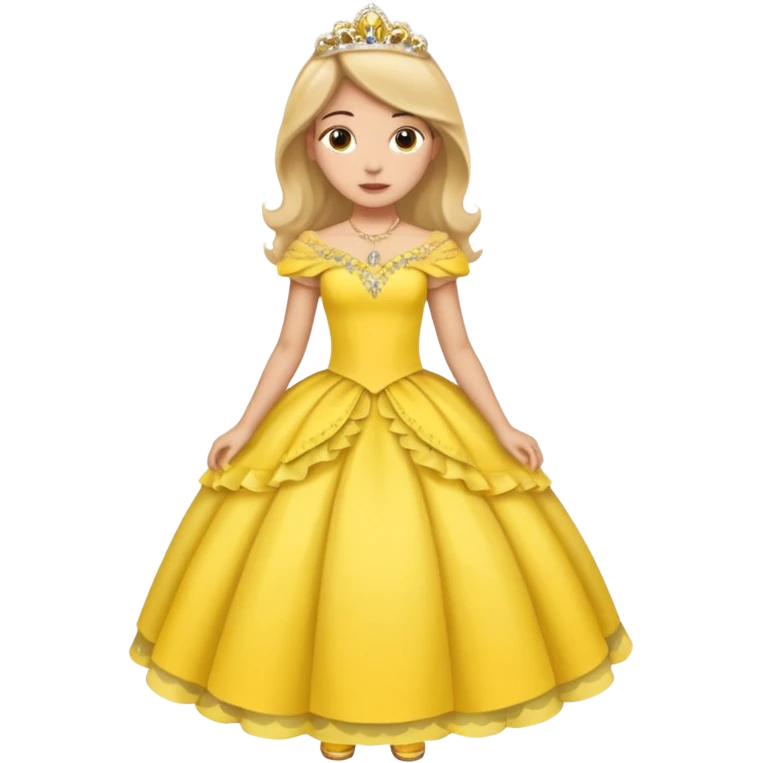 Girl with yellow quinceañera dress emoji