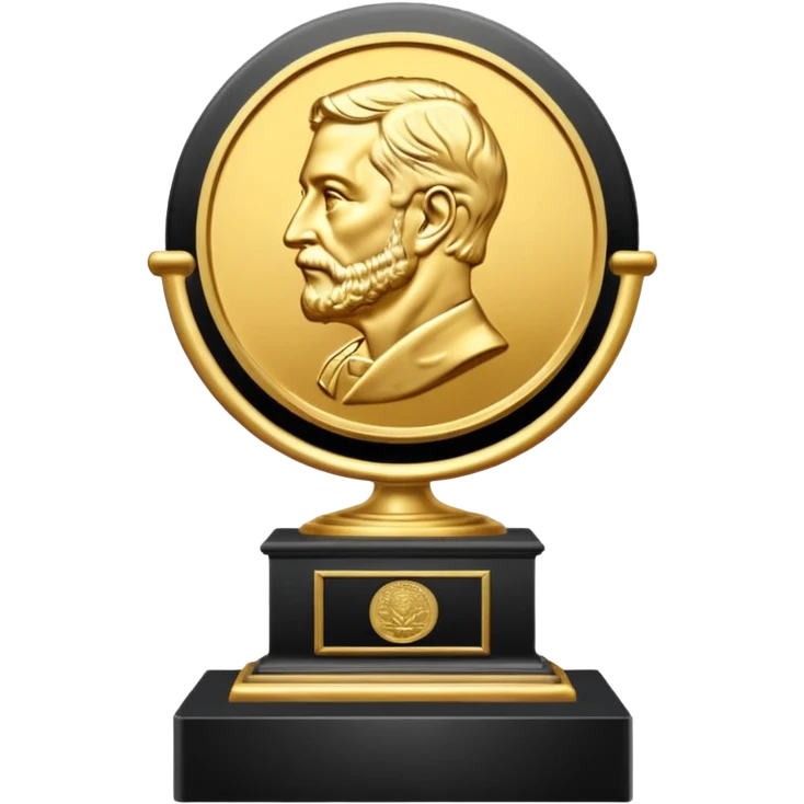 nobel prize medal on the pedestal emoji