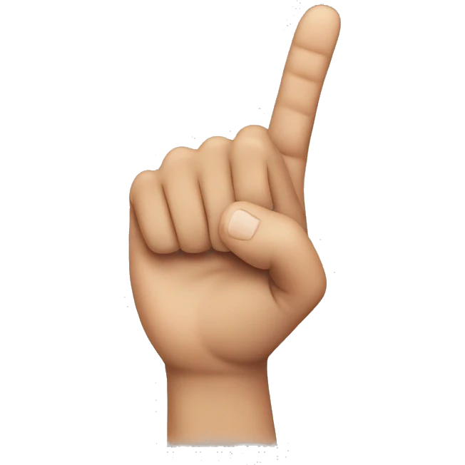finger pointing longer emoji