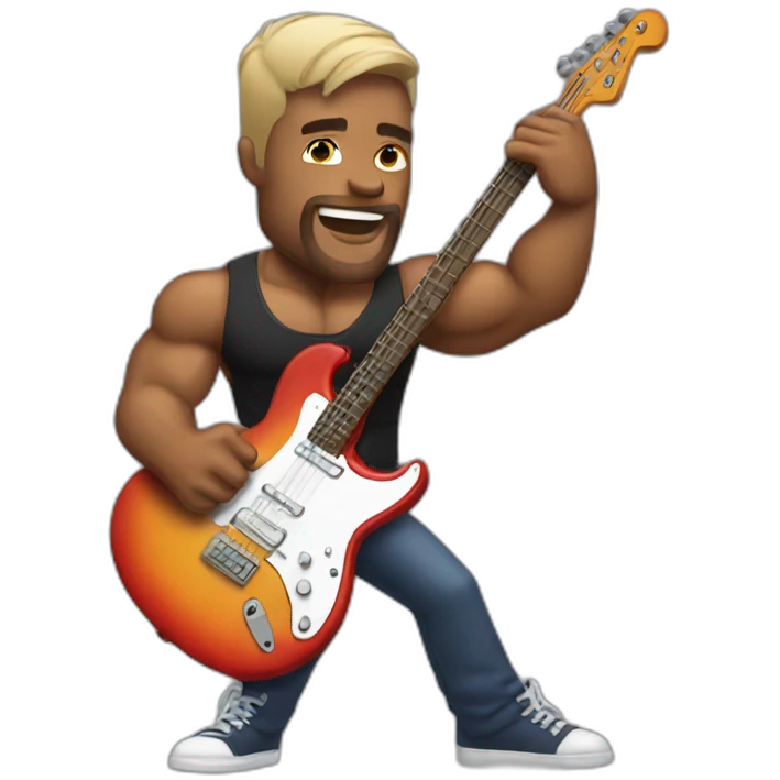 Big muscles musician emoji