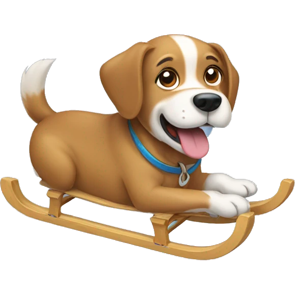  Dog in a sled emoji