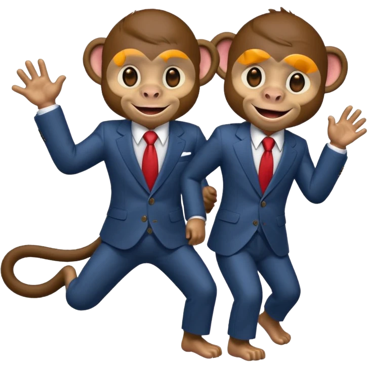 monkeys in suits emoji