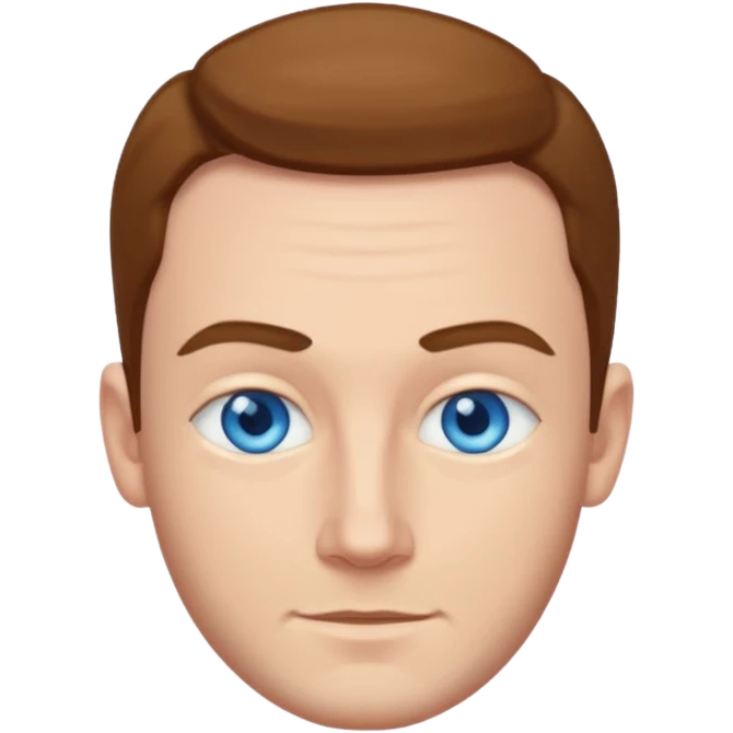 Chris Masterson with blue eyes emoji