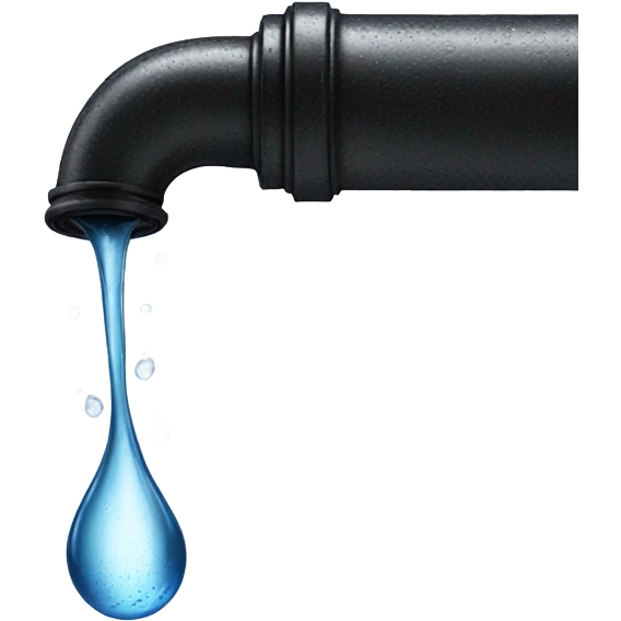 Pipe Water leak drip emoji