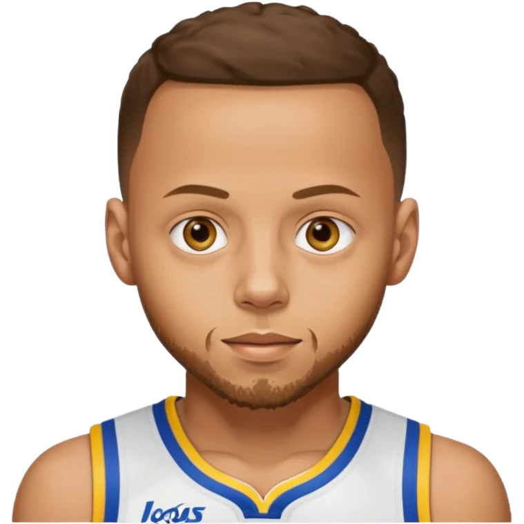 Stephen Curry with no facial hair emoji