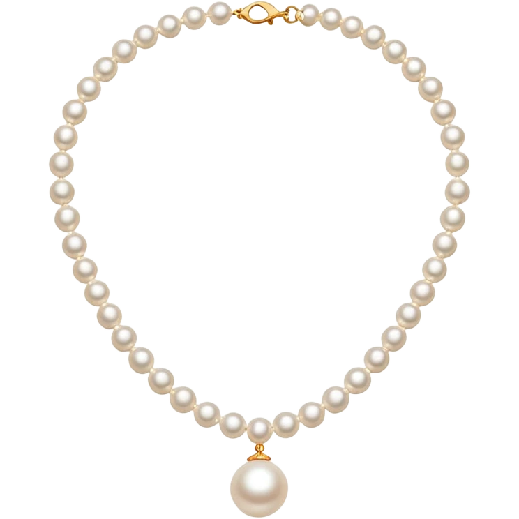 A pearl necklace emoji