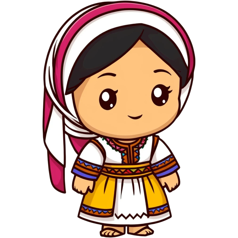 Kurdish woman with traditional dress emoji