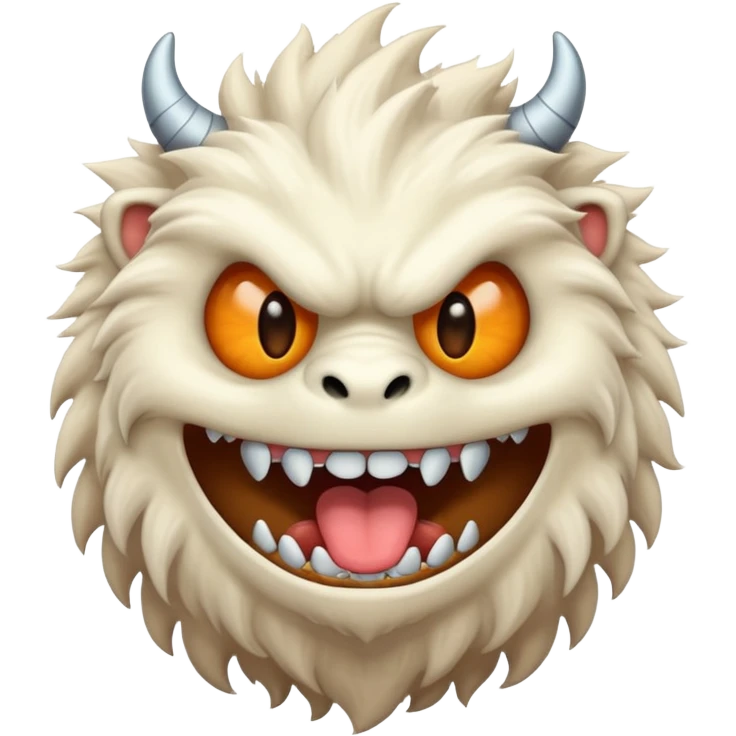 White monster can emoji