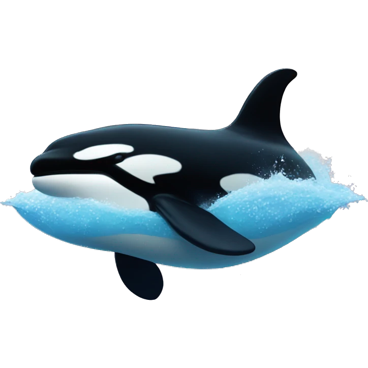 Orca in the ocean emoji