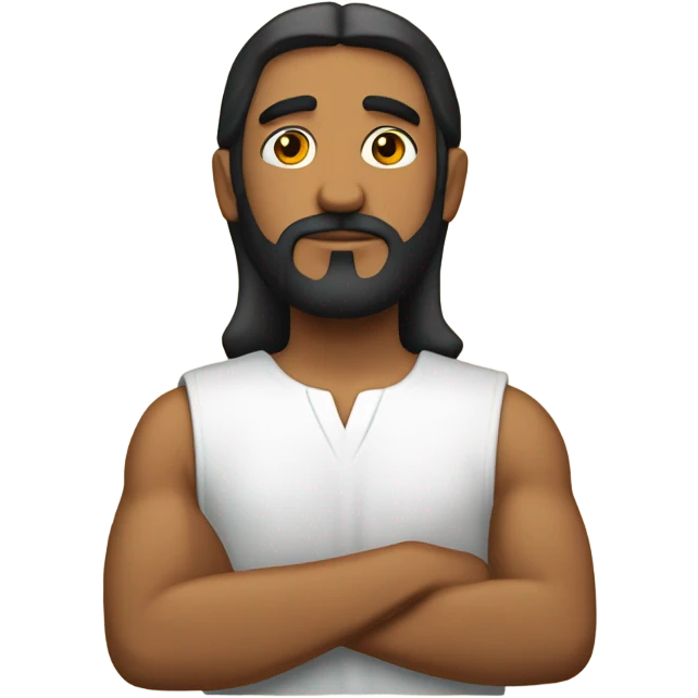 Jesús encogiéndose de hombros emoji