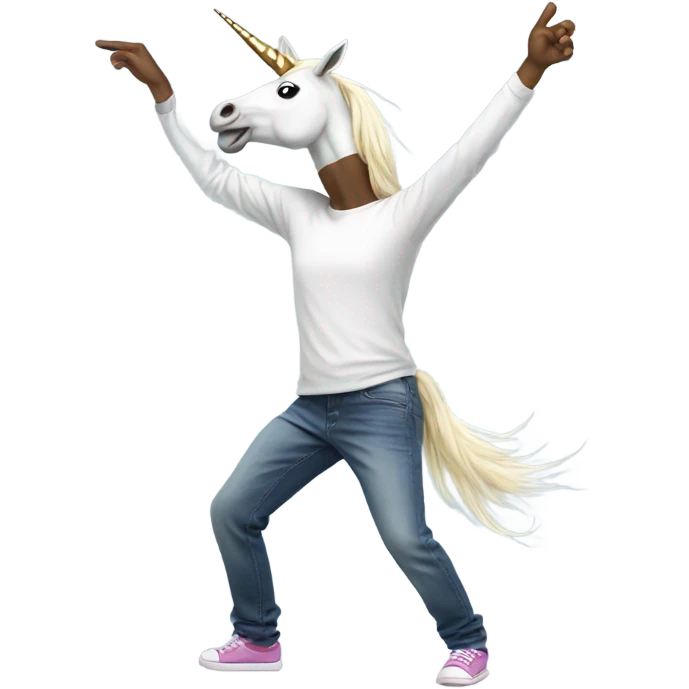 dabbing unicorn emoji