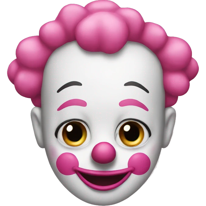 Pink Clown with bows emoji