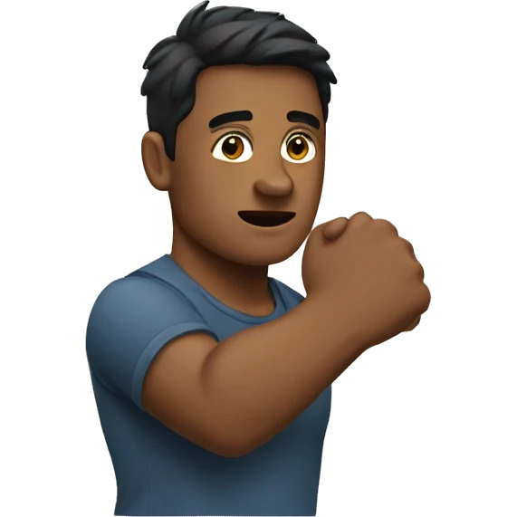 Arm tensing emoji