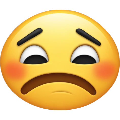 sad mouth with happy eyebrows emoji
