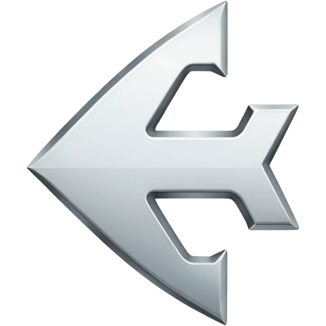 Simple white arrow pointing downwards emoji