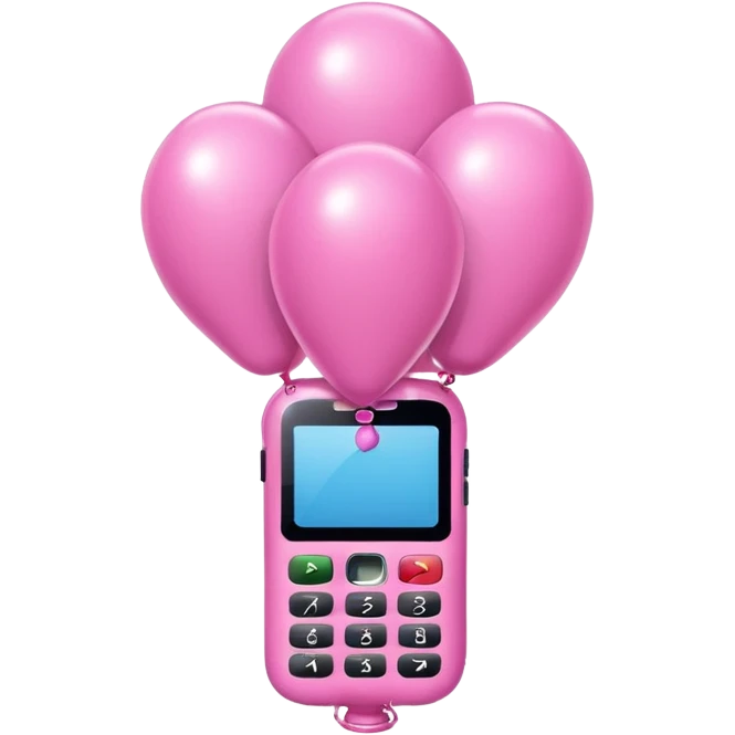 jeff koons style pink inflatable cell phone balloon   emoji