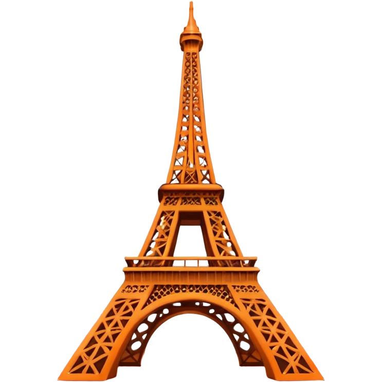 Orange Eiffel Tower emoji