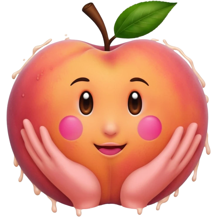 Peach with handprints emoji