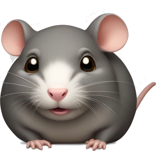Very Very very fat rat, fattest rat ever emoji