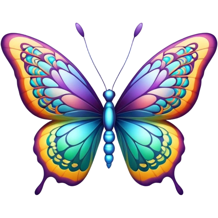 Butterfly with DNA emoji